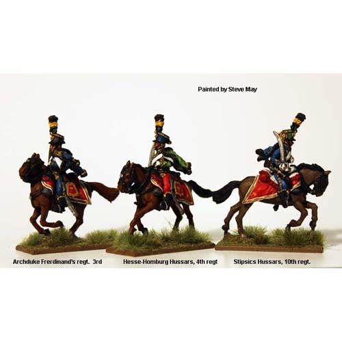 [Austrian] Hussars, full dress, swords shouldered, galloping