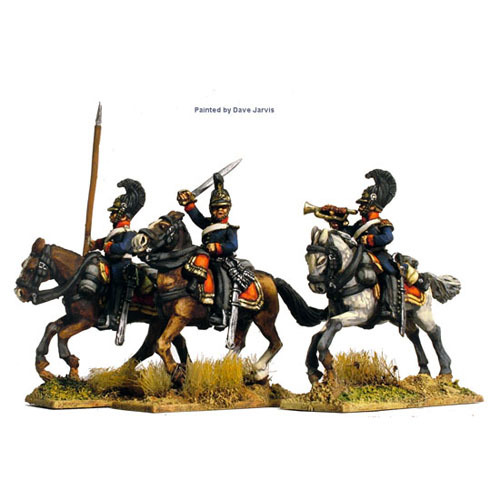 [Prussian] Cuirassier command in Litewka (officer in Leibrock) galloping